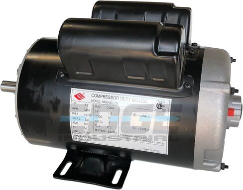 محرك كهربائي جديد بقوة 3.7 حصان، 3450 دورة في الدقيقة، 56 إطارًا، قطر العمود 5/8 بوصة، 17.2 FLA عند 230 فولت in Kuwait