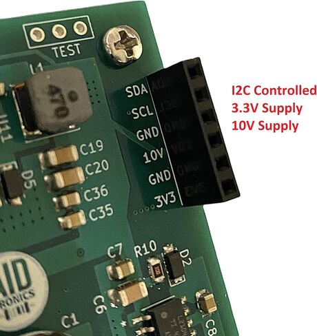 PWM Reversible Brushed DC Motor Controller, 10A Continuous, 12V/24V/36V | I2C Controlled or Stand-Alone, Adjustable Acceleration/Deceleration (Soft Start/Stop) in Kuwait