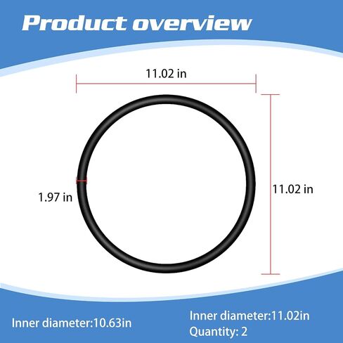 YunGlee O-Ring Replacement Compatible with Astral Hurlcon ZX Filter Tank Cartridge Lid O-Ring (2pcs) in Kuwait