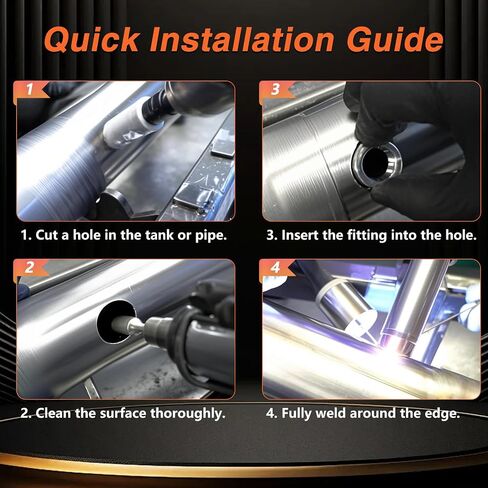 4 قطع 3/4 بوصة NPT لحام أنثى على تركيبات Bung، وصلات ملحومة من الألومنيوم، تركيبات خزان وقود قابلة للحام 3/4 بوصة NPT مع 2 أسلاك لحام من الألومنيوم in Kuwait