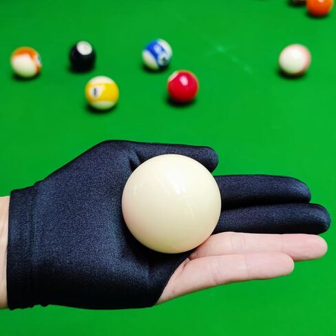 Replacement Pool Cue Ball With Gloves For Bar, Home Use and Clubs Standard Size, Training Practice, Smooth Roll, Durable Resin, Scratch Resistant, Not Magnetic, White Billiard Ball in Saudi Arabia
