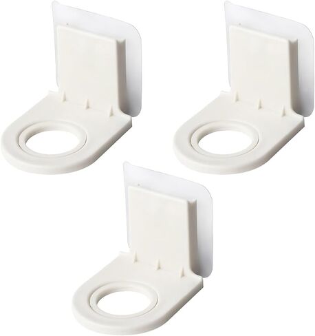No Drilling Shampoo Bottle Holder Wall Mount (3 Pack) - Adhesive Soap Dispenser Pump Hook Organizer for Bathroom & Kitchen in Kuwait