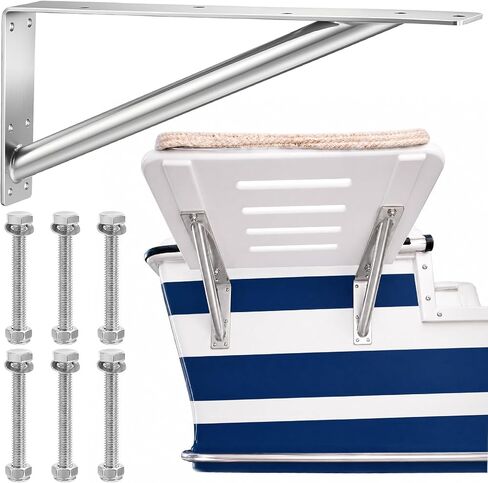 Swim Platform Mounting Bracket 304 Stainless Steel Stamped Hardware with Screws Nuts 500lbs Capacity Heavy Duty for Boats Corrosion Resistant in Seawater in Kuwait