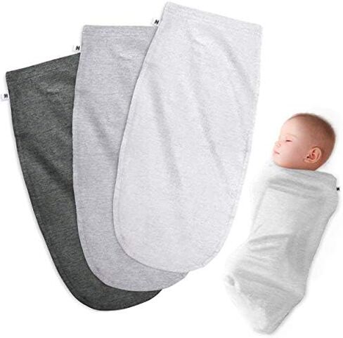 Henry Hunter Baby Swaddle Sack | The Simple Swaddle | Soft Stretchy Cotton Swaddles for Newborns | Baby Swaddles 0-3 Months, Swaddle Blankets for Baby Boy, Pack of 3, Bear | Arrow | Light Heather in Saudi Arabia
