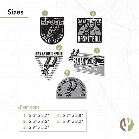 Desert Cactus San Antonio Spurs NBA Officially Licensed Sticker Vinyl Decal Laptop Water Bottle Car Scrapbook (Type 2-2) in Kuwait