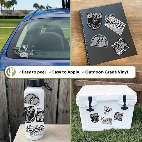 Desert Cactus San Antonio Spurs NBA Officially Licensed Sticker Vinyl Decal Laptop Water Bottle Car Scrapbook (Type 2-2) in Kuwait