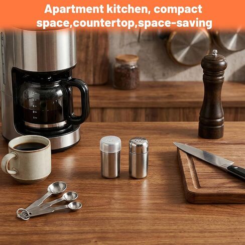 2pcs Travel Salt And Pepper, Stainless Steel Mini Salt Shaker, Travel Size Metal Salts and Pepper Shakers With Lid for Camping, Lunch Box, Leak-Proof in Kuwait