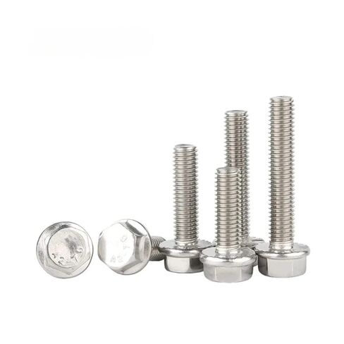10pcs M6 35mm A2-70 304 Stainless Steel External Hexagon Head with Serrated Flange Cap Screw FOTCFATEV in Kuwait