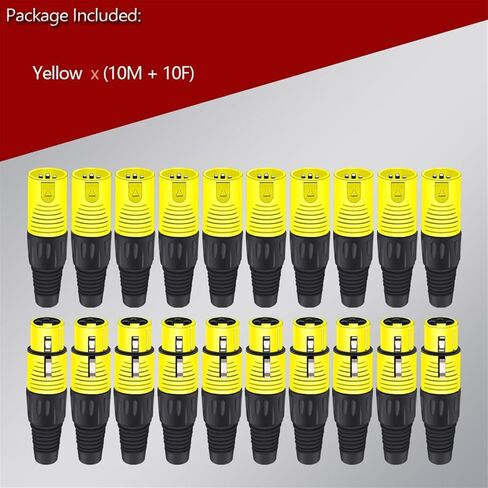 10sets 3PIN XLR Wire Connector Male&Female Plug Plastic Shell Microphone Speaker XLR Jack(10xM 10xF-Blue) in Saudi Arabia