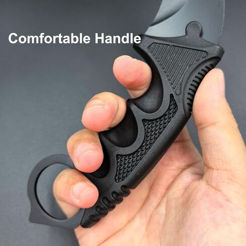 AZHU Karambit Trainer, Unsharpened Blunt Blade Practice Karambit, No Edge Martial Arts Training Tool with Sheath for Beginners and Training Enthusiasts in Kuwait