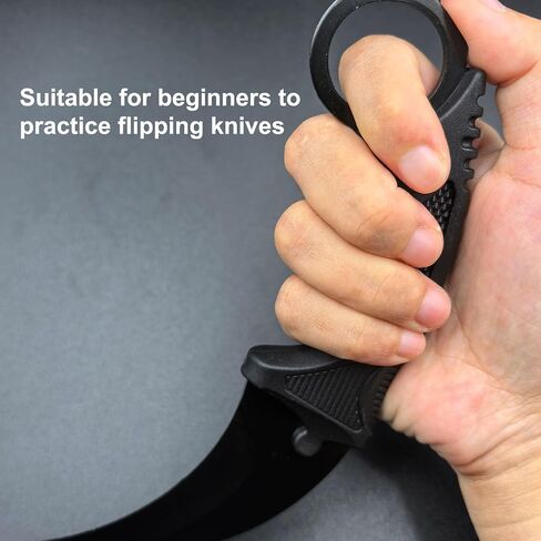 AZHU Karambit Trainer, Unsharpened Blunt Blade Practice Karambit, No Edge Martial Arts Training Tool with Sheath for Beginners and Training Enthusiasts in Kuwait