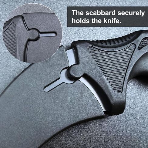 AZHU Karambit Trainer, Unsharpened Blunt Blade Practice Karambit, No Edge Martial Arts Training Tool with Sheath for Beginners and Training Enthusiasts in Kuwait