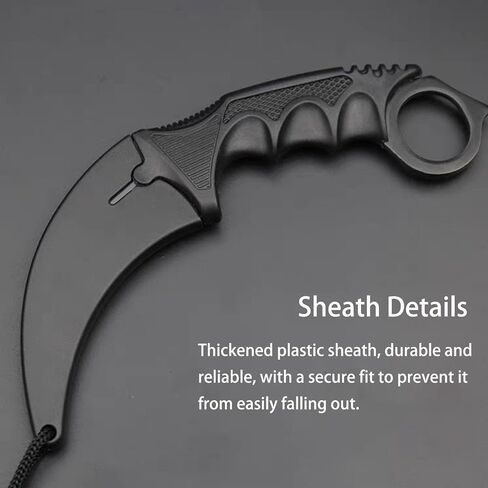 AZHU Karambit Trainer, Unsharpened Blunt Blade Practice Karambit, No Edge Martial Arts Training Tool with Sheath for Beginners and Training Enthusiasts in Kuwait