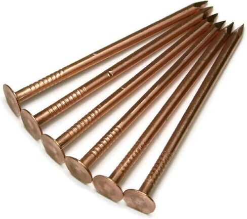 1" Smooth Shank Solid Copper Roofing Nails 10 Gauge USA Made - Qty 50 in Kuwait