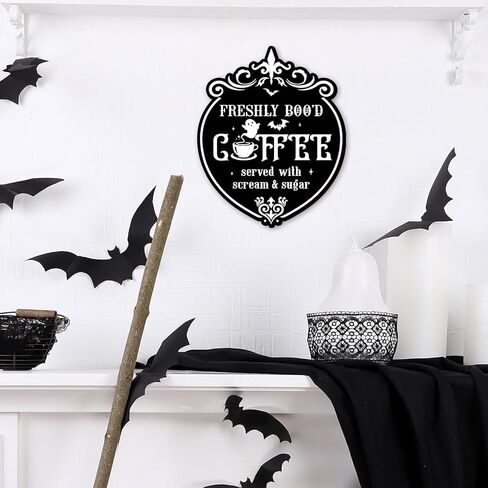 Kercan Live Laugh Lobotomy Gothic Wall Art ، تصميم جمجمة أسود خشبي ، هالوين علامات الحمام مضحكة قوطية ديكور ، 7 × 10 بوصة in Kuwait
