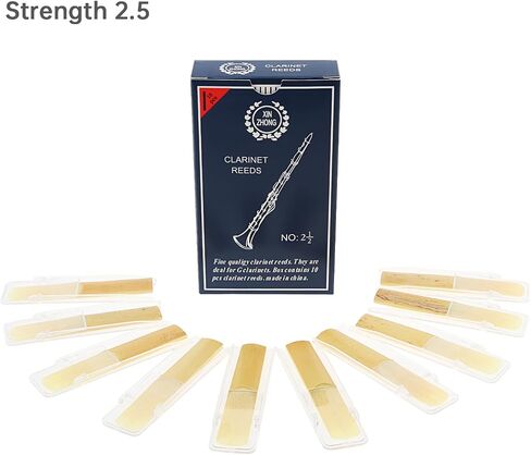 10pcs Clarinet Reeds Strength 2.5, Traditional Bb Clarinet Reeds Replacement for Beginner and Player in Kuwait