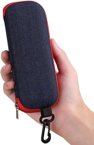 Shockproof Kazoo Storage Case with Zipper, Water Resistant EVA Exterior Holder, Portable Carrying Pouch Organizer for Harmonica Wind Instrument, Travel Gear for Adults in Kuwait
