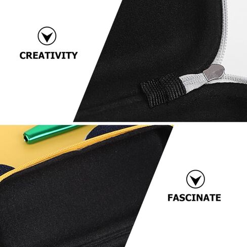 Shockproof Kazoo Storage Case with Zipper, Water Resistant EVA Exterior Holder, Portable Carrying Pouch Organizer for Harmonica Wind Instrument, Travel Gear for Adults in Kuwait
