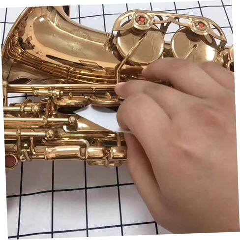 Yardwe 100pcs Flute Pad Cleaning Paper for Musical Instruments Absorbent Paper Saxophone Pad Kit Wind Instrument Easy Storage in Kuwait