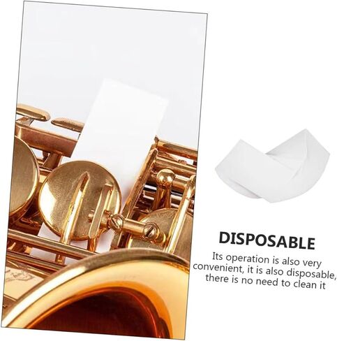 Yardwe 100pcs Flute Pad Cleaning Paper for Musical Instruments Absorbent Paper Saxophone Pad Kit Wind Instrument Easy Storage in Kuwait
