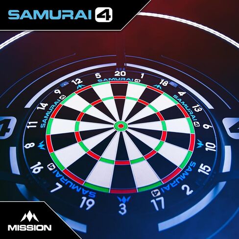 لوحة رمي السهام ذات الشعيرات الاحترافية من Mission Samurai 4 - إصدار White Spider، سيزال مدغشقر الفاخر، سلك سكين رفيع للغاية. in Kuwait