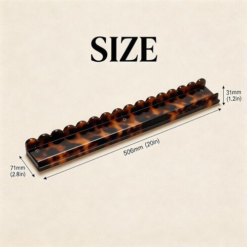 Scalloped Mahjong Racks with Magnetic Pushers, Multi-Size Universal Acrylic Tile Holders for American and Chinese Mahjong Set, Includes Storage Bag (Crystal Clear,20",4 Pack) in Kuwait