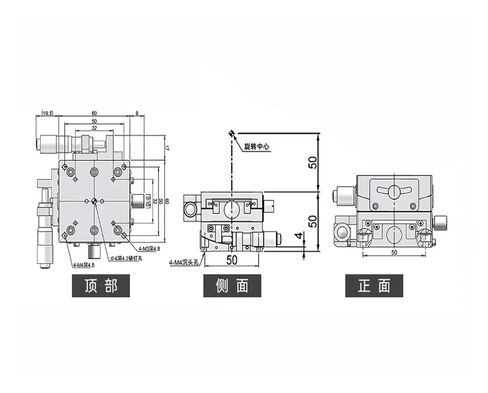 Precision Rotary Tilt Table GPWG60-50XY Precision Angle Platform Original in Kuwait
