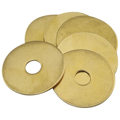 10PCS Antique Style Solid Brass Washers Classic Furniture Decorative Washers Brass Coloured G Style Diameter 3cm Thin Profile for Cabinetry Drawer and Door Fittings in Kuwait