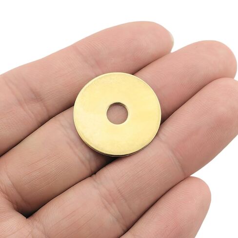 10PCS Antique Style Solid Brass Washers Classic Furniture Decorative Washers Brass Coloured G Style Diameter 3cm Thin Profile for Cabinetry Drawer and Door Fittings in Kuwait
