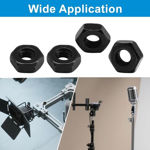 Bivethoi 100pcs Black M2.5-0.45mm Hex Nuts, Carbon Steel Hexagon Small Nuts Fasteners, Grade 4.8 Hex Nut for DIY Projects/Mechanics in Kuwait