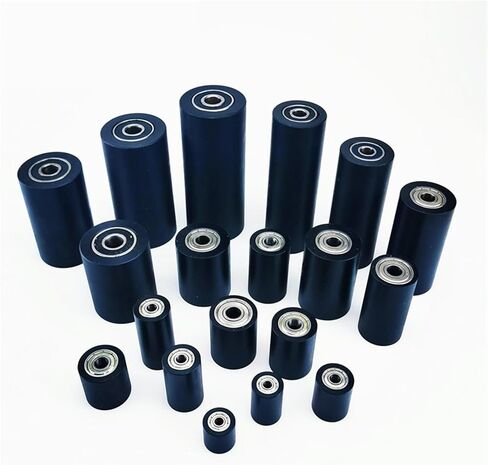 Diameter 48mm Hole 12mm POM Black polyformaldeh Bearing Driven Pulley Transmission shaftMute Guide Bearings 1Pcs(48x200) in Kuwait