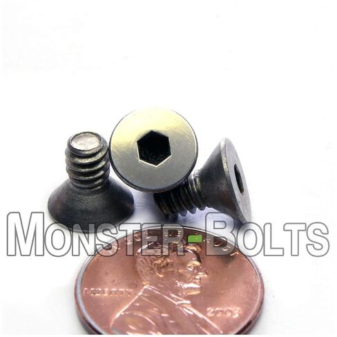 MonsterBolts - براغي بغطاء مقبس برأس مسطح #10-24 × 3/8 بوصة، ASME B18.3، ستانلس ستيل، 10 عبوات in Kuwait