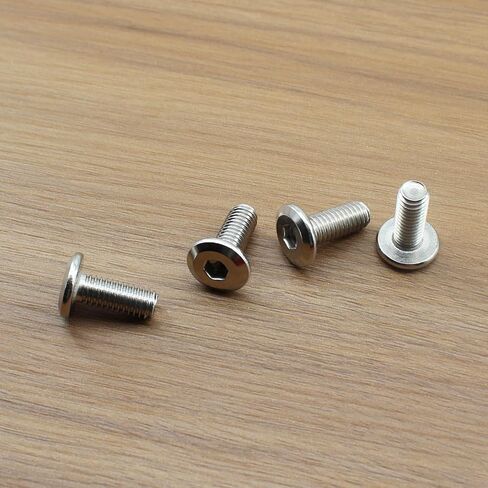 32 Pack M6 x 15mm 304 Stainless Steel Flat Head Hex Socket Cap Bolts, Countersunk Machine Screws, Metric Allen Key Fastener for Furniture/Cabinet/DIY in Kuwait