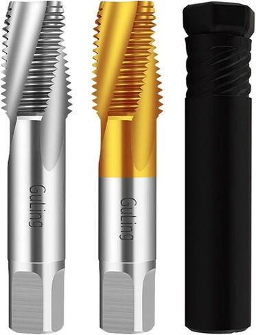 1PCS HSSE-35 JIS Standard TIN Coating Pipe Spiral Fluted Tap PS PF G RP 1/16 1/8 1/4 3/8 1/2 Machine Screw Thread Taps(TIN Coating,G1I16-28 D-8 L-55) in Kuwait