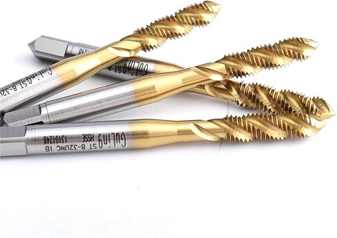 HSSE-M35 JIS Standard Insert Spiral Fluted Tap STI ST UNC 2-56 4-40 6-32 10-24 1/4 UNF 10-32 Machine Screw Thread Taps(Tin Coating,ST UNC5I8-11) in Kuwait