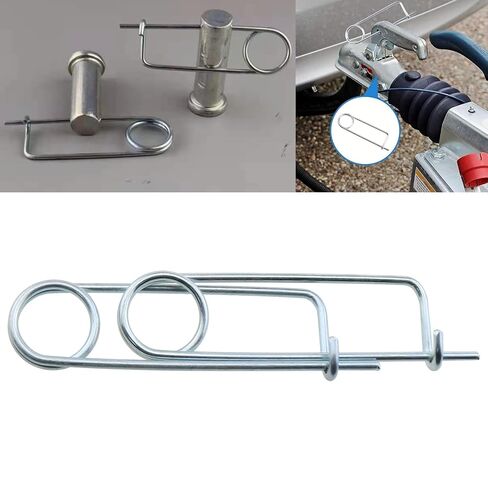 Heyous 8PCS U Shaped Cotter Pins Safety Spring Pin Fastener, Galvanized Spring Steel, Ideal for Farms, Lawns, Gardens & Industrial Applications in Kuwait