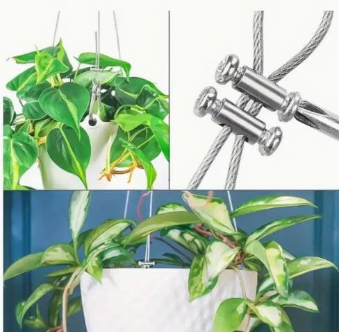 30pcs Stainless Steel Wire Rope Clamps with Screws - Double Hole Cable Crimping Ring Accessories, Adjustable and Reusable, Ideal for 1-2.5mm Steel Wires, Industrial Suspension and Secure Fastening in Kuwait