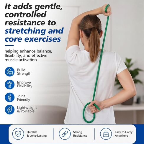 3 Roll Resistance Tube Bands, Heavy Duty Exercise Bands Light Medium Heavy, 10ft Long Latex Workout Tubing for Strength Training, Lower Pilates, Home Gym Fitness in Kuwait