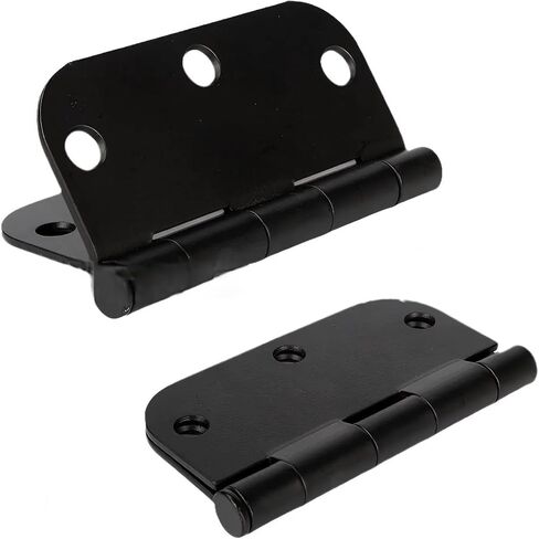 3.5inch Black Door Hinges Stainless Steel Butt with Screws Flat Iron Dual Folding 1Pcs(3Pcs) in Saudi Arabia