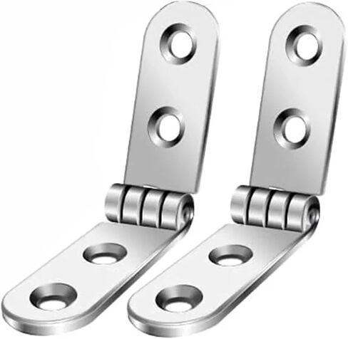 180 Degree Foldable Flap Screw-On Rounded Corner Buffer Hinge Furniture Hardware 2Pcs in Kuwait