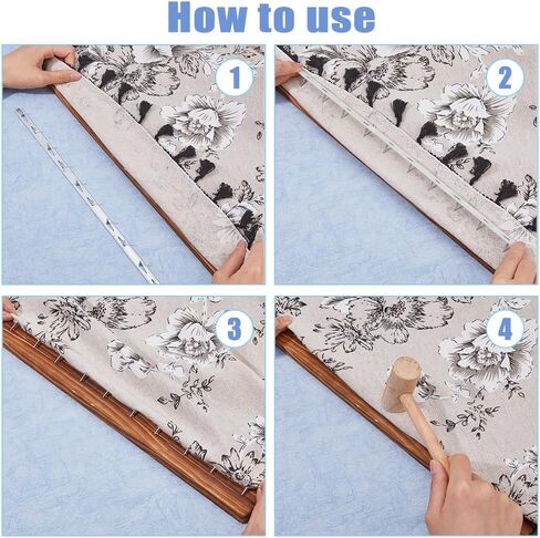 SUPERFINDINGS 25Pcs 13.7x0.45inch Metal Tack Strips Sofa Rack with Nail Iron Bar Fangs Silver Galvanized Sofa Accessories Fabric Reupholstery Supplies for Furniture Couch Chair in Kuwait