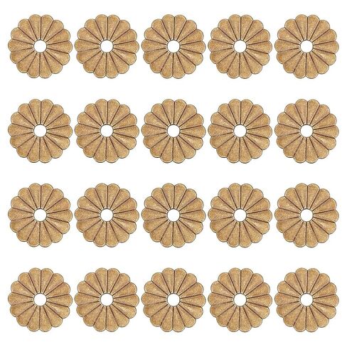 WEBEEDY 20 PCS Brass Backplate Washers Antique Gold Daisy Shape Cabinet Hardware Decorative Washers for Furniture Restoration,Door,Drawer Pulls,Christmas Home Decor Hardware Accessories, 1.22 inch in Kuwait