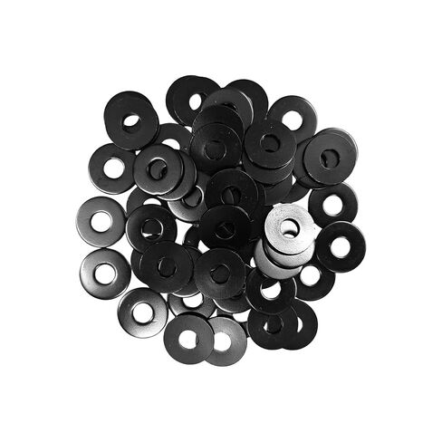 50Pcs M5 304 Stainless Steel Flat Washers, Black Finish Metal Washers for Screws and Bolts, Automotive, Construction and Home Repair in Kuwait
