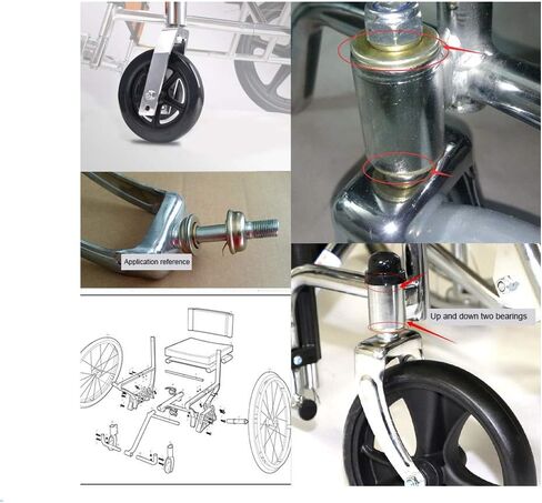 Power Transmission Products 2Pcs Wheelchair Rear Wheel Drum Bearing ID 1/2 inch 12.7x32x10 mm Wheelchair Accessories 6201 ZZ Pressure Wheel Bearings Ball Bearings in Kuwait