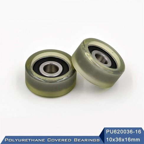 Power Transmission Products PU 6200 Polyurethane Covered Bearing Shaft 10mm PU620036-16 Urethane Cover PU6200 Bearings 10x36x16mm Ball Bearings in Kuwait