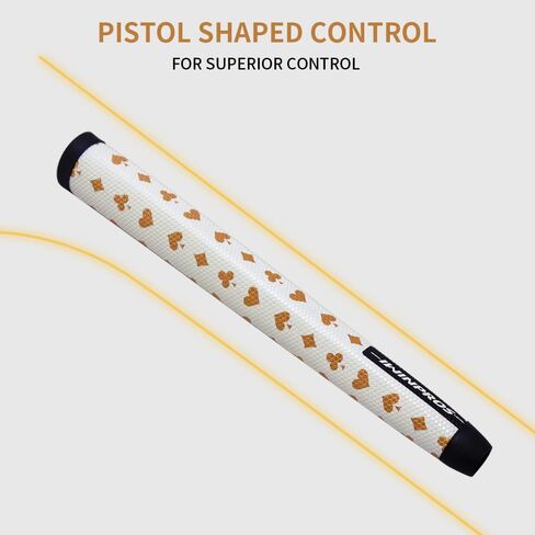 Pistol Golf Putter Grip Lightweight Golf Grips, Pistol Shape with Anti-Slip Texture High Feedback Golf Putter Grips (Poker Golden) in Kuwait