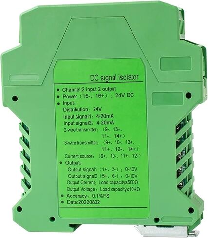 DC24V Analog Signal Isolator 4-20mA 0-10mA 0-20mA 0-10V 0-5V 1-5V Signal Isolator 1 in 1 Out 1 in 2 Out 2 in 2 Out Signal Converter(4-20mA,Output 0-10mA) in Kuwait
