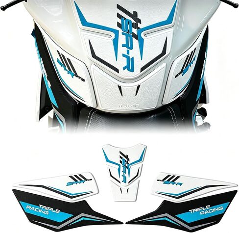 Black and Blue Fuel Tank Stickers Kit Anti Slip Anti Scratch Gas Tank Stickers Compatible with CFMOTO 675SS 2025,Firmly Sticked,Increase Friction,Especially Designed,CFMOTO 675SS Accessories in Saudi Arabia
