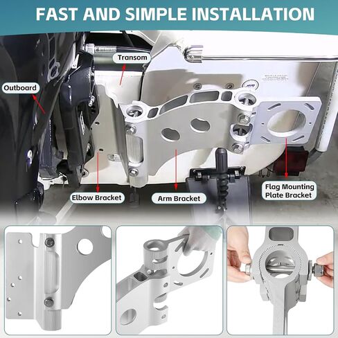 Sunluway for Minn Kota 1810303 دعامة محول ساندويتش تالون للوحة الميمنة، دعامة تثبيت تالون، دعامة محول مرساة للمياه الضحلة من أجل الجانب الأيمن من دعامة تثبيت تالون in Kuwait