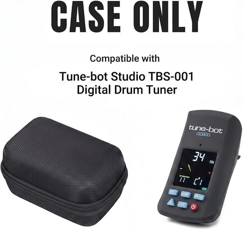 Case for Studio TBS-001 Digital Drum Tuner - Clip-On Tuner for Acoustic Drum Kits - Hard Travel Protective Carrying Storage Bag, Box Only (Black) in Kuwait